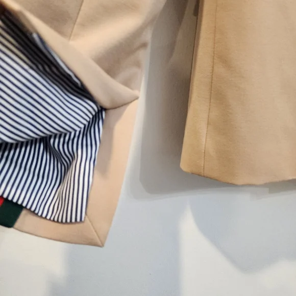 DREW Tai-ribbon Blazer in Khaki Size Small Contemporary Career Work Camel - Picture 7 of 16